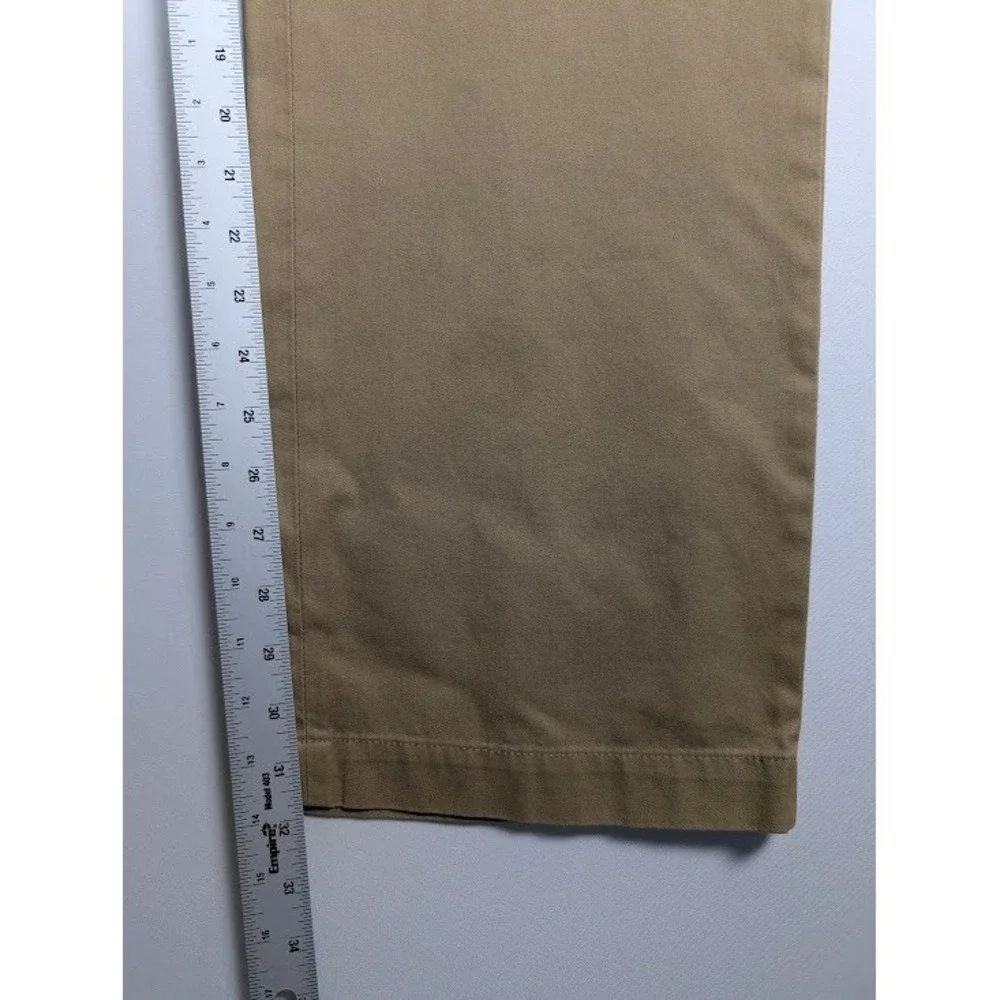 Banana Republic Gavin Chino Pants Men 35x32 (Fits 36x32) Tan Straight Leg Cotton